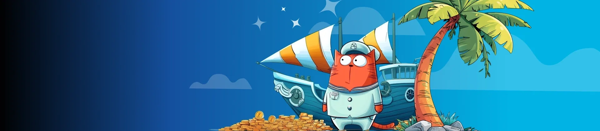 Galleon Casino — kapitein en galjoen met gouden munten